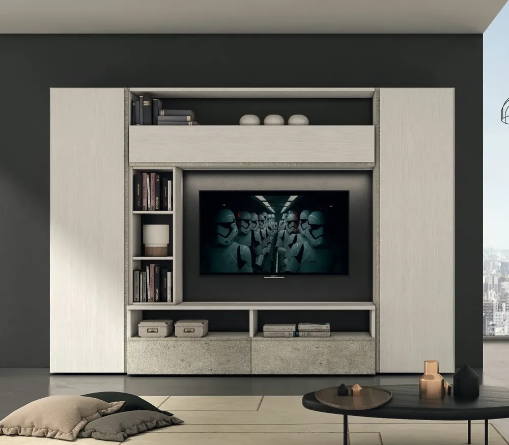 Hot Parete attrezzata in stile moderno Lions linea velvet 10 di a prezzo Outlet Pareti Attrezzate