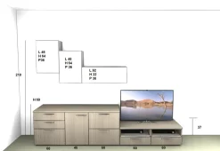 Parete attrezzata in stile moderno Colombini in laminato materico Offerta Outlet^Colombini Casa Best