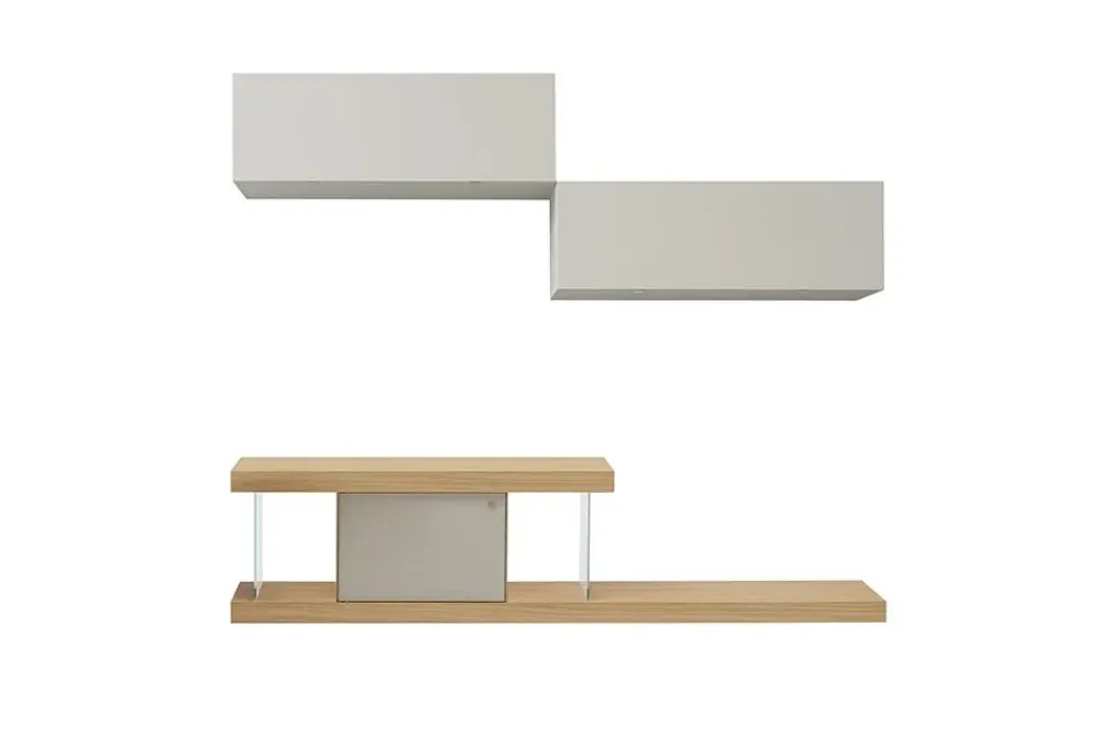 Discount Parete attrezzata in stile design F2/ form line 242 con pensili di in Offerta Outlet Pareti Attrezzate