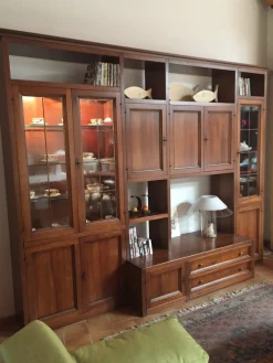 Hot Parete attrezzata in stile classico in legno Offerta Outlet Pareti Attrezzate