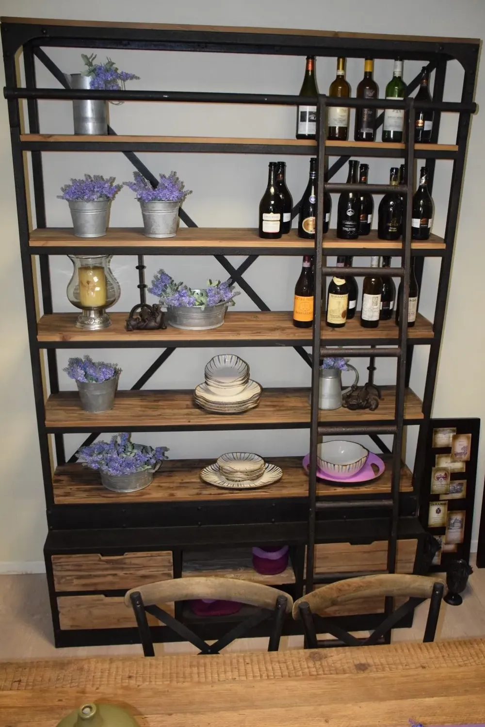 Parete attrezzata in stile moderno Agorà scala di a prezzo Outlet^Dibiesse Sale