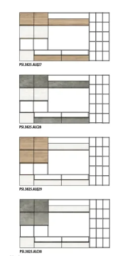 Parete attrezzata in stile moderno Lions linea velvet 11 di in Offerta Outlet^Collezione esclusiva Best