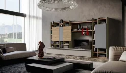 Outlet Parete attrezzata in stile moderno Qsm 628 di in Offerta Outlet Pareti Attrezzate