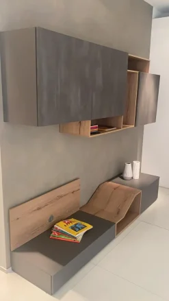 Parete attrezzata in stile design Dayton di in Offerta Outlet^Md work Best