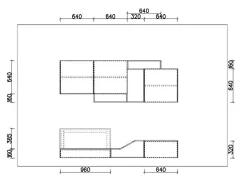 Parete attrezzata in stile design Dayton di in Offerta Outlet^Md work Best