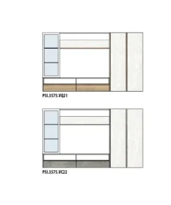 Hot Parete attrezzata in stile moderno Oak 2 di a prezzo Outlet Pareti Attrezzate