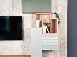 Parete attrezzata in stile moderna Parete tv di a prezzo Outlet^Devina Nais Best