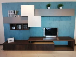 Sangiacomo Parete attrezzata in stile moderno in legno Offerta Outlet- Pareti Attrezzate