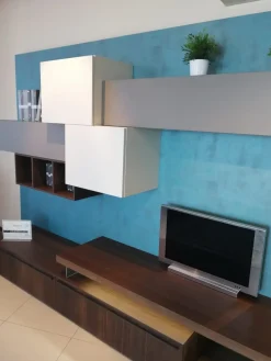 Sangiacomo Parete attrezzata in stile moderno in legno Offerta Outlet- Pareti Attrezzate