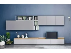 NovaMobili Parete attrezzata in stile design in legno Offerta Outlet- Pareti Attrezzate