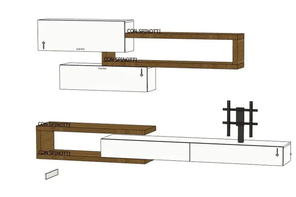 Clearance Parete attrezzata Lampo di scontata del 30% Pareti Attrezzate