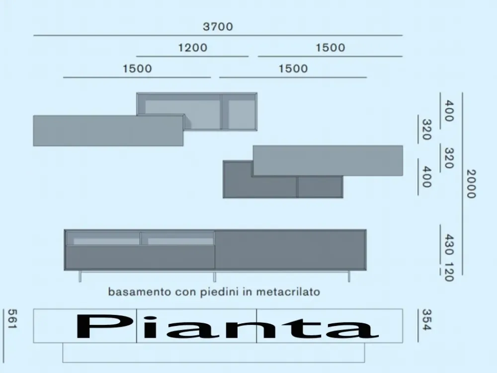 Hot Parete attrezzata Lampo di scontata del 25% Pareti Attrezzate