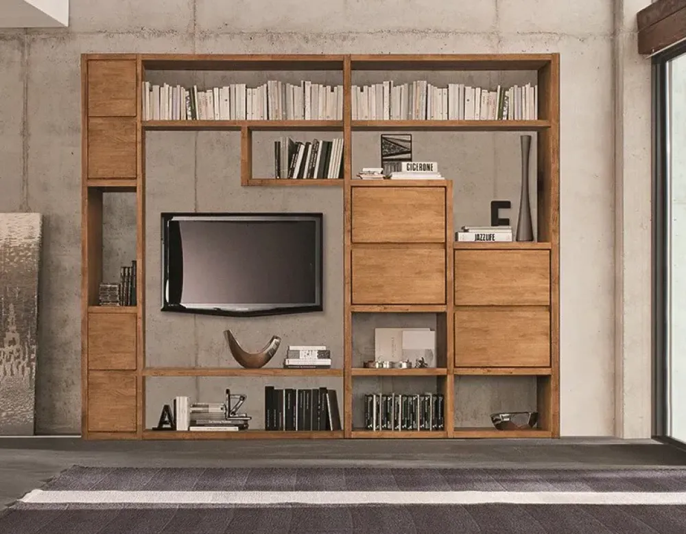 Clearance Parete attrezzata Libreria legno massello del marchio con uno sconto esclusivo Pareti Attrezzate