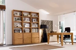 Clearance Parete attrezzata Libreria legno massello del marchio con uno sconto esclusivo Pareti Attrezzate