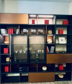 Sangiacomo Parete attrezzata Libreria modo di scontata del 31%- Pareti Attrezzate