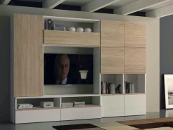 Collezione esclusiva Parete attrezzata Lions linea oak 6   in stile moderno a prezzo scontato- Pareti Attrezzate