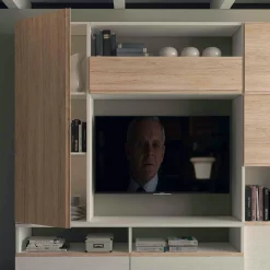 Collezione esclusiva Parete attrezzata Lions linea oak 6   in stile moderno a prezzo scontato- Pareti Attrezzate