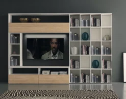 Collezione esclusiva Parete attrezzata Lions linea oak 7  della marca con uno sconto esclusivo- Pareti Attrezzate