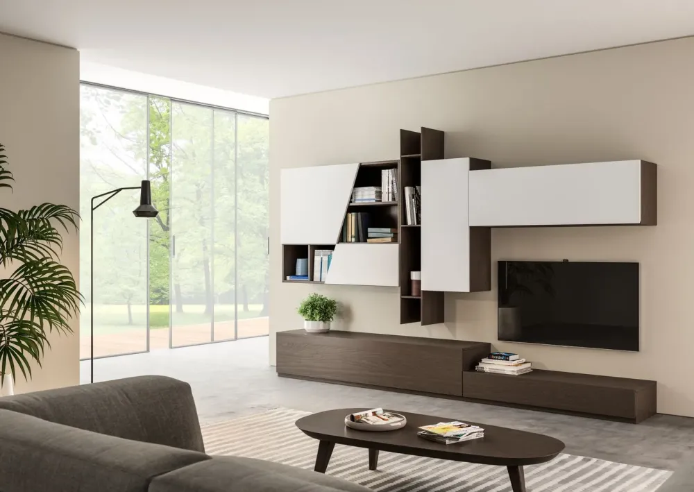 Giessegi Parete attrezzata Living 578 dell'azienda con un ribasso esclusivo- Pareti Attrezzate