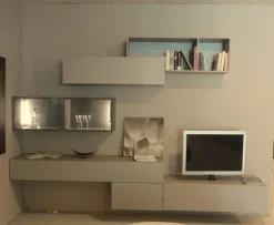 Sangiacomo Parete attrezzata Logo lampo in stile moderno a prezzo ribassato- Pareti Attrezzate