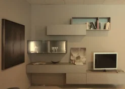 Sangiacomo Parete attrezzata Logo lampo in stile moderno a prezzo ribassato- Pareti Attrezzate