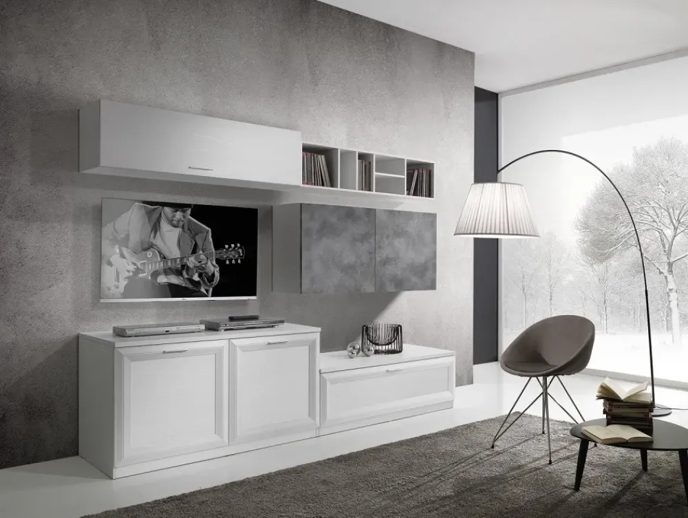 Parete attrezzata Mobile-soggiorno programma jazz scontato del 35% in stile moderno a prezzo ribassato^Gierre Mobili