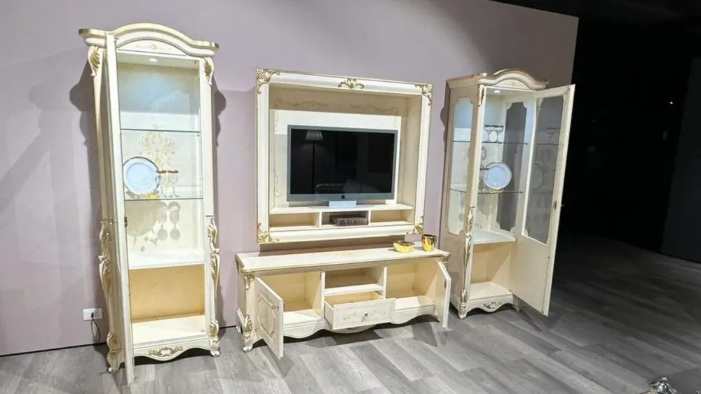 Artigianale Parete attrezzata Morfeo in stile classica a prezzo ribassato- Pareti Attrezzate