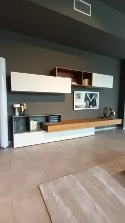 Parete attrezzata Parete soggiorno lampo in stile moderna a prezzo ribassato^Sangiacomo Clearance