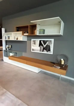 Parete attrezzata Parete soggiorno lampo in stile moderna a prezzo ribassato^Sangiacomo Clearance