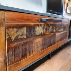 Parete attrezzata Parete soggiorno industrial e legno di in OFFERTA OUTLET^Nuovi Mondi Collection Outlet