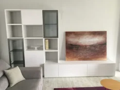 Parete attrezzata Parete tv santa lucia olmo gesso in stile moderna a prezzo scontato^Santalucia New