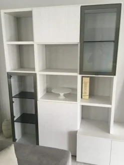 Parete attrezzata Parete tv santa lucia olmo gesso in stile moderna a prezzo scontato^Santalucia New