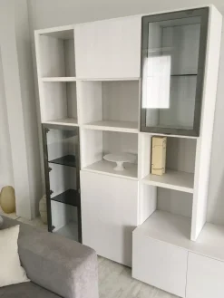 Parete attrezzata Parete tv santa lucia olmo gesso in stile moderna a prezzo scontato^Santalucia New