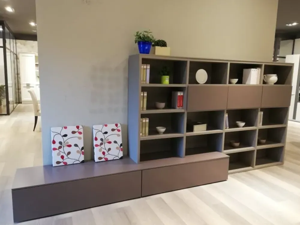 Europeo Parete attrezzata Parete 3.2 in stile moderno a prezzo ribassato- Pareti Attrezzate