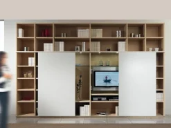 Parete attrezzata Parete-attrezzata mod.delo in tamburato scontata del 30% della marca con un ribasso esclusivo^F.lli Elli Clearance