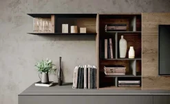 Parete attrezzata Qsm 633 in stile moderna a prezzo ribassato^Imab Discount