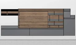 Parete attrezzata Qsm 633 in stile moderna a prezzo ribassato^Imab Discount