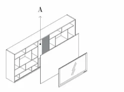Imab Parete attrezzata Qsm 625 in stile moderna a prezzo scontato- Pareti Attrezzate
