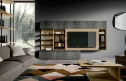 Clearance Parete attrezzata Qsm 639 in stile moderno a prezzo scontato Pareti Attrezzate