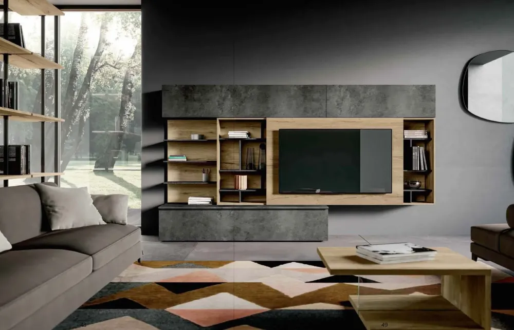 Clearance Parete attrezzata Qsm 639 in stile moderno a prezzo scontato Pareti Attrezzate