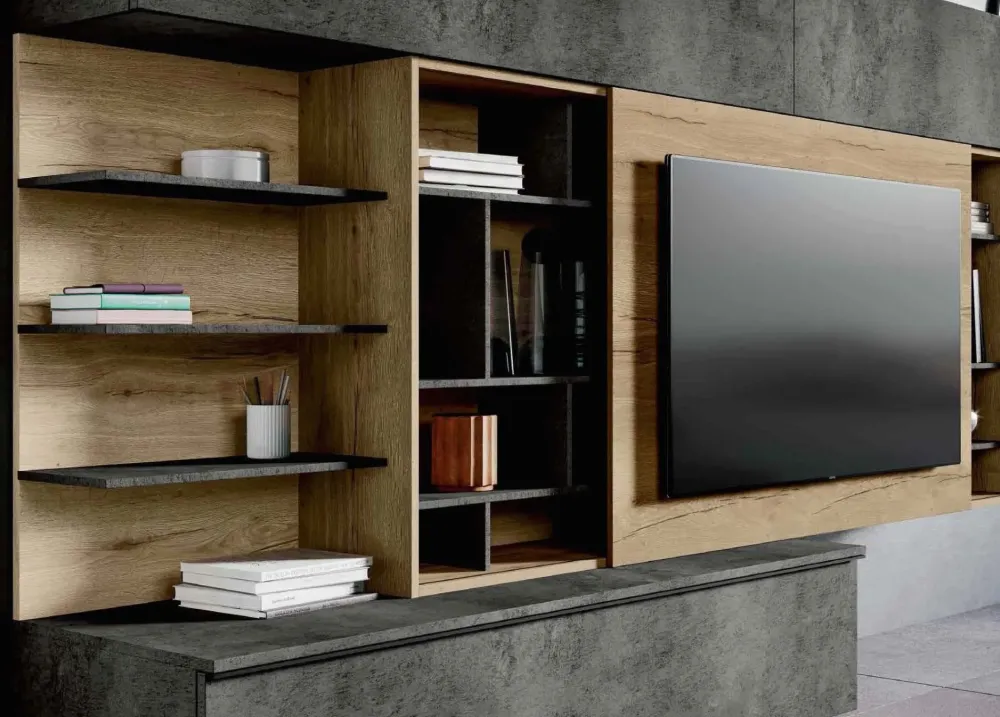 Clearance Parete attrezzata Qsm 639 in stile moderno a prezzo scontato Pareti Attrezzate