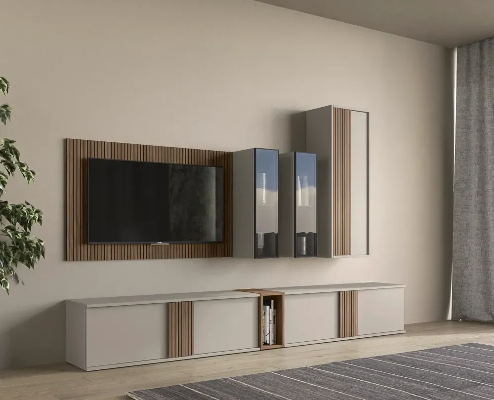 Discount Parete attrezzata Riga day 02 in stile design a prezzo ribassato Pareti Attrezzate