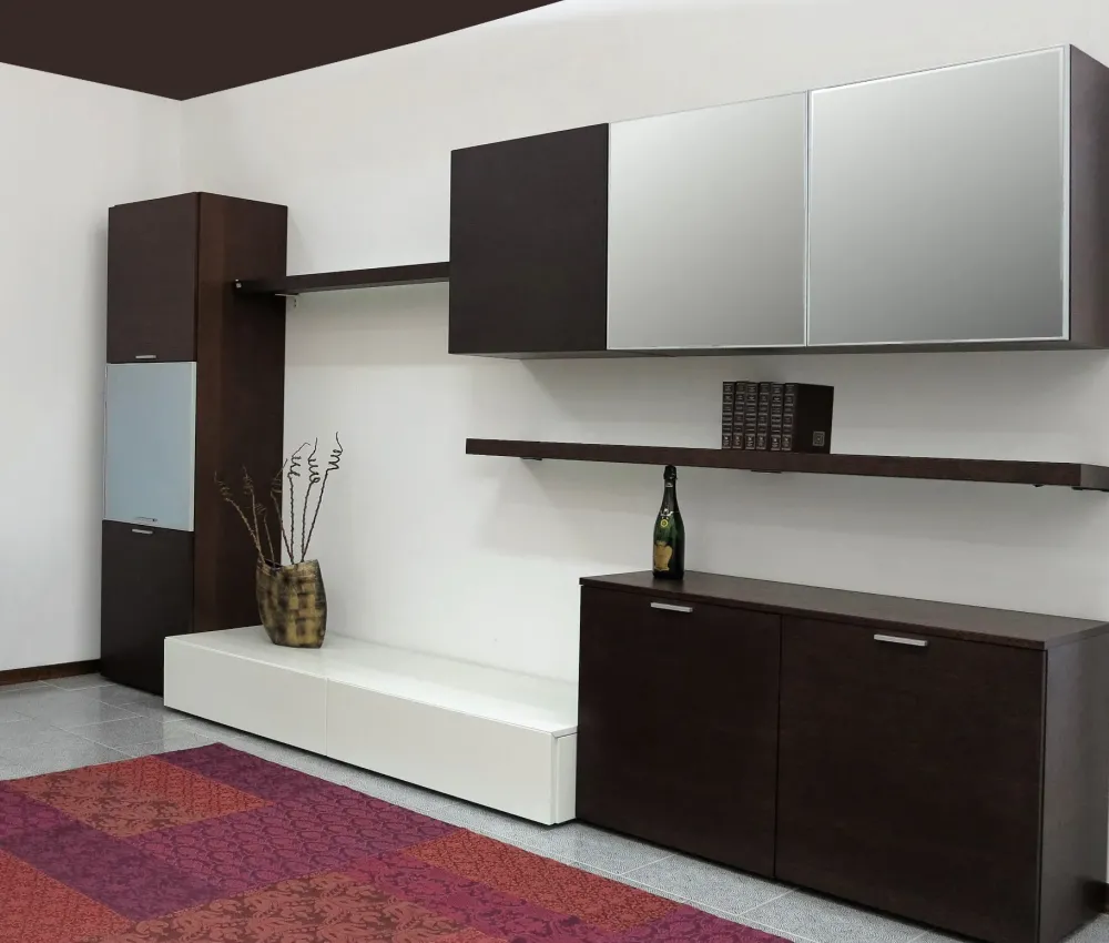 Napol Parete attrezzata S335 in stile moderna a prezzo ribassato- Pareti Attrezzate