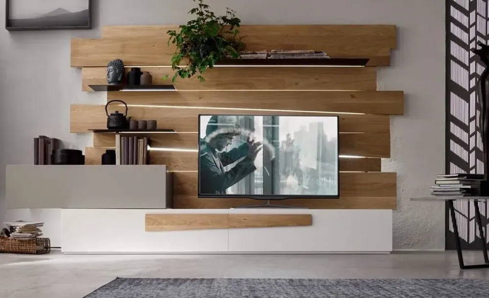 Maronese ACF Parete attrezzata Scuderia living Maronese in legno a prezzo scontato- Pareti Attrezzate