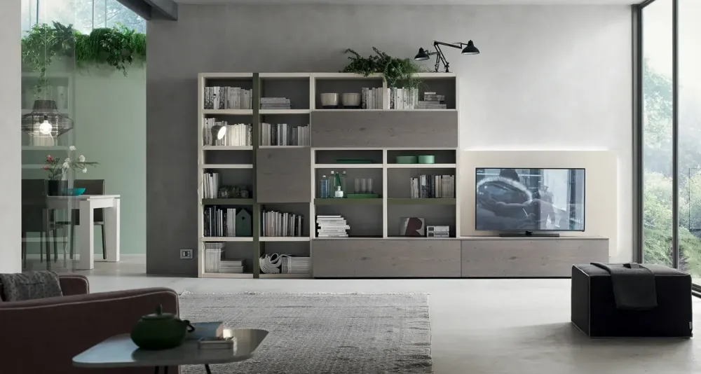 New Parete attrezzata Seta a spalla della marca con un ribasso esclusivo Pareti Attrezzate