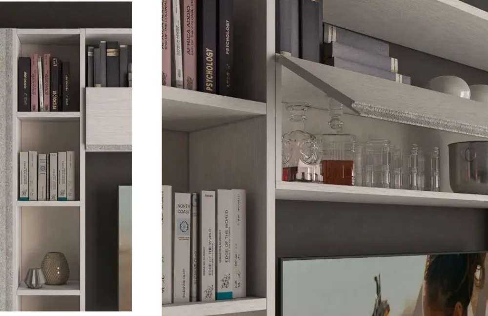 Discount Parete attrezzata Silver comp. 9 di scontata del 38% Pareti Attrezzate