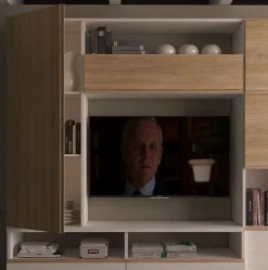 Collezione esclusiva Parete attrezzata Silver comp. 6 in stile moderno a prezzo scontato- Pareti Attrezzate