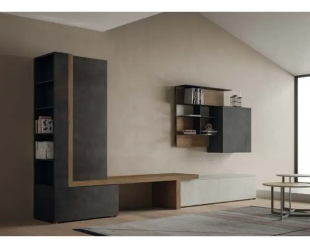 Tomasella Parete attrezzata Skt40 in stile design a prezzo scontato- Pareti Attrezzate