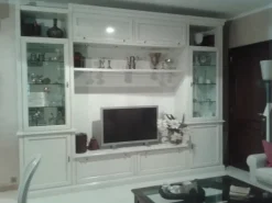 Outlet Parete attrezzata Soggiorno dressy laccato bianco in stile classica a prezzo ribassato Pareti Attrezzate