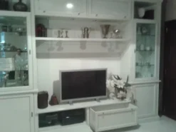 Outlet Parete attrezzata Soggiorno dressy laccato bianco in stile classica a prezzo ribassato Pareti Attrezzate